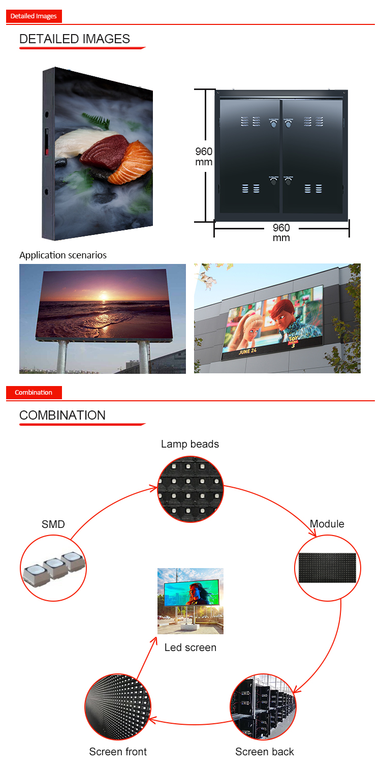 Waterproof Street Pole Outdoor LED Display P10 Pantalla Exterior Electronic Fixed
