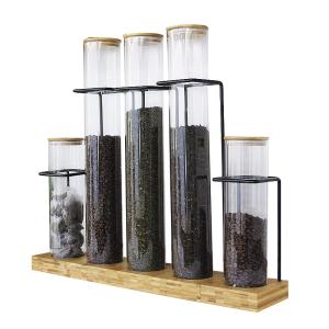 China 1000ml Display Borosilicate Sealable Glass Jars factory