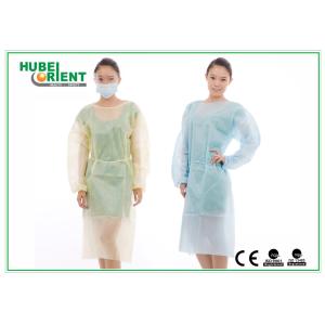 China Disposable Polypropylene Protective Isolation Gown With Elastic Wrist on sale