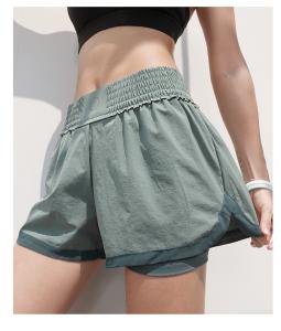 China Richee Dry fit 2 Piece Women'S Running Shorts With Liner Elastic band factory