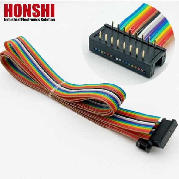 China DIP 2.54x7.62mm Flat Cable Electrical Wire To Board Connector Flat Wire Harness factory