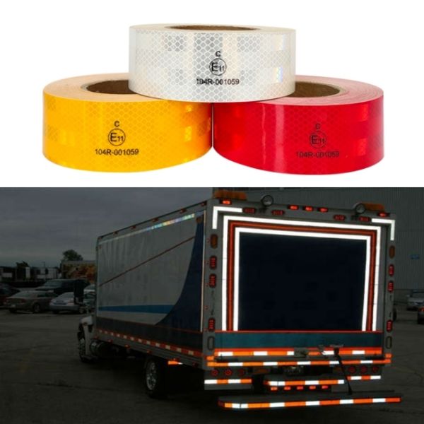 High Intensity ECE 104R Self Adhesive Reflective Conspicuity Safety Tape for Vehicle