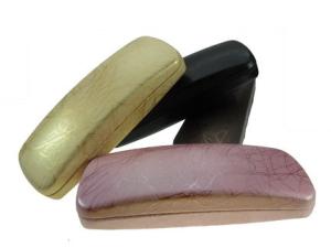China smihard spectacles frame cases with imitation leather material factory
