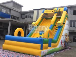 China Commercial Inflatable Bounce Slide Outdoor Small Minions Inflatable Slide For Kids factory