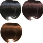 Black And Brown Custom Human Hair Wigs / 100% Remy Virgin Hair Fringe Wig