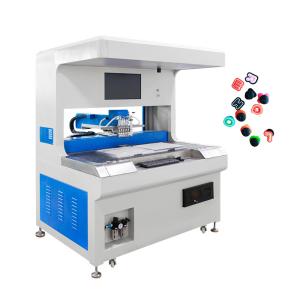 China Blue White Design Visual Clasp Gluing Machine for Metal Hardware Clothing Accessories factory