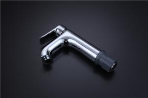 China Chrome Brass Cartridge Bathroom Vessel Faucets , Toilet Single Handle Vanity Faucet factory