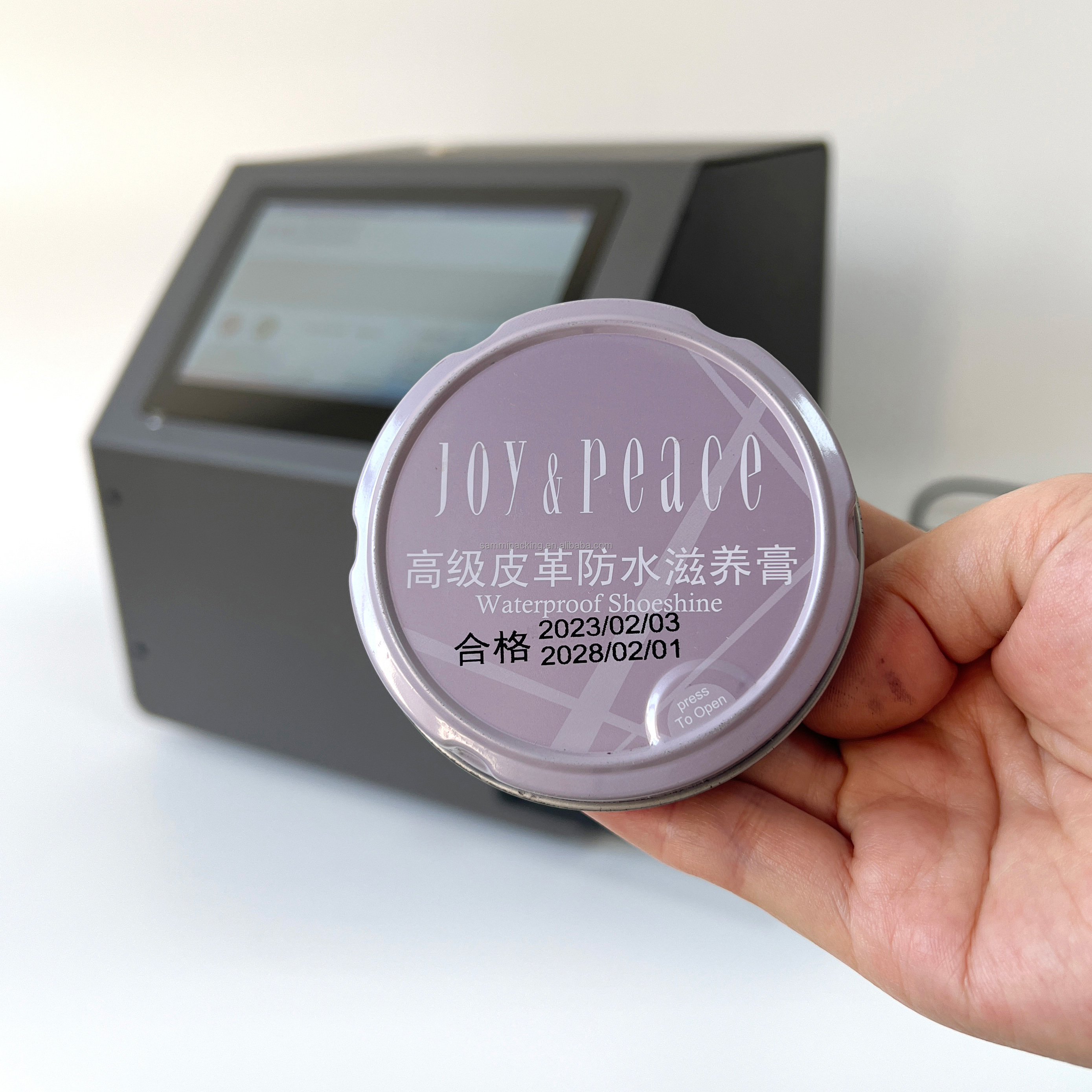 Smart Static Desktop Bottle Batch Coding Machine With Touch Screen