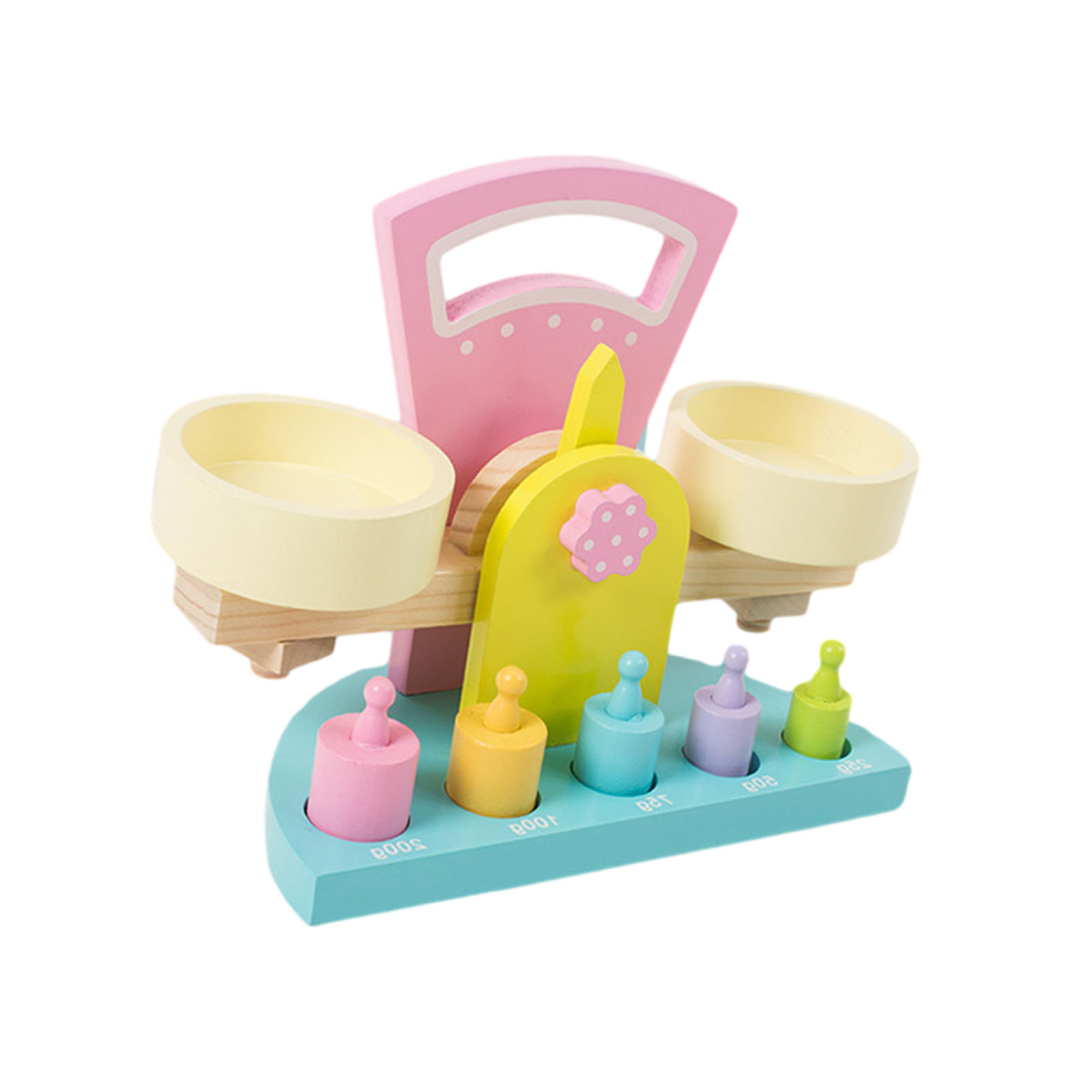 Tasteless Wooden Balance Scale Toy For Preschool Children