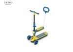 Pu Flash 3 Wheeled Baby Kick Scooter Adjustable Height Handle