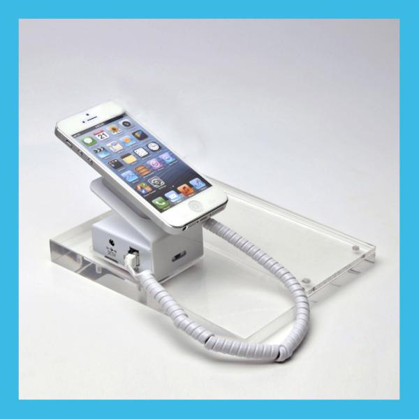 COMER Cell Phone Anti Theft Alarm Display Stand with cable locking and charging