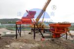 HZS25 Stable Performance Hopper Batching Plant With Blue / White Color