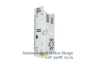 China 16.5A 24V 400W Power Supply IP20 Underground Light Box Minunum Fan factory