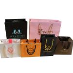 Reusable Matte Varnishing Kraft Shopping Bags With Fabric Handle