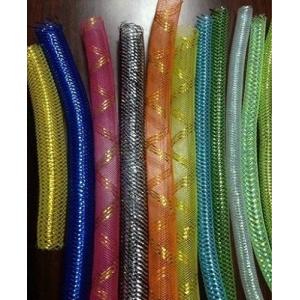China Multi-Colored Round Cable Mesh Sleeve For Gifts And Lights Decoration Accessories on sale