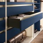 Blue Luxury Custom Wooden Bedroom Walking Closet And Wardrobe