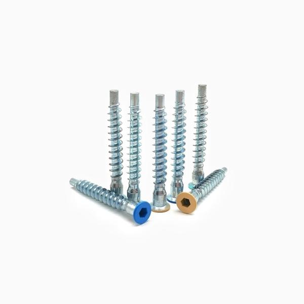 Customized Direct Repair Furniture Screws Countersunk Hexagonal Roller Coaster Thread