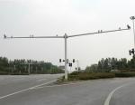Structural Steel CCTV Camera Mounting Pole Dual Arms VMS Cantilever 6m Traffic