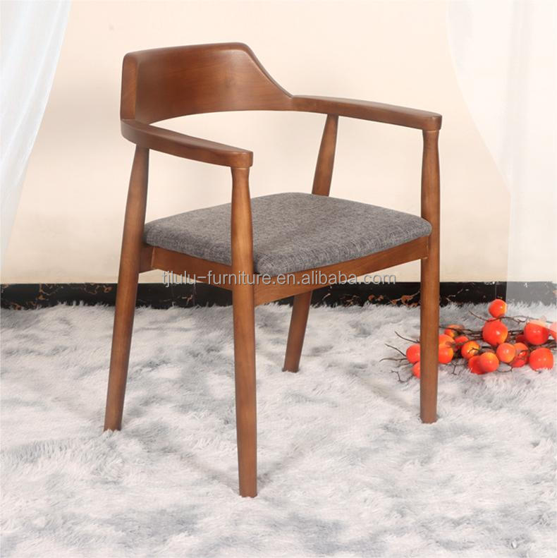 North European PU Leather Pads Solid Wood Dining Chair for Restaurant NO Folded and OEM Service Accepted