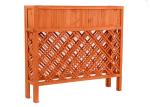 Balcony Mesh Shape Wooden Flower Shelf , Colorful Wooden Plant Stand Antiseptic