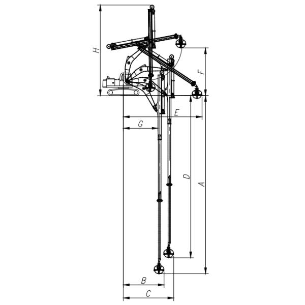 Top 1 Telescopic Boom for Excavator Dipper Arm Telescopic Arm With Clamshell Bucket