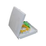 White 2 Port Fiber Termination Box ABS Material For FTTH Systems