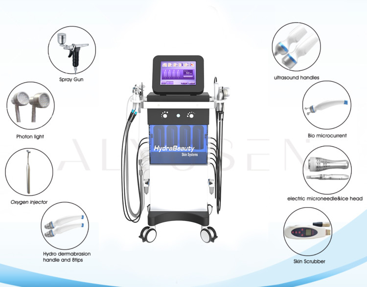 H202 Beauty Hydro Microdermabrasion Machine Skin Care Aqua Peel Cleaning 8 In 1