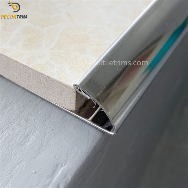 Stainless Steel Tile Trim Silver / Black Tile Edge Trim Corner Outside Corner