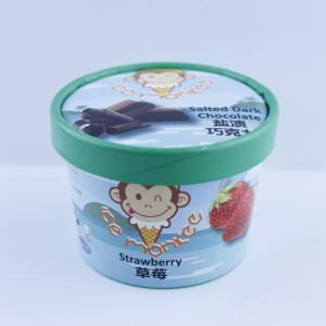 China Yogurt Paper Ice Cream Bowl With Lid , Eco Friendly 5oz 150ml Ice Cream Cup factory