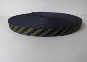 China 1.5cm Polyester Webbing Tape Blue Green Twill / Knitted Webbing Straps For Bags factory
