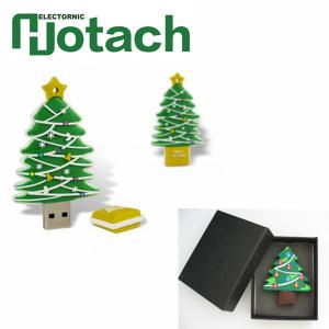 China Christmas USB Stick Gift Cartoon USB Flash Pen Drive PVC / Metal / Silica Gel Material factory
