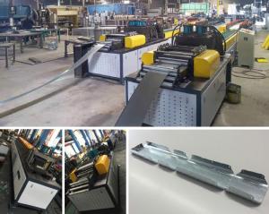 China HVAC Damper Production Line, Ventilation Silencers Splitters Frame Machine factory