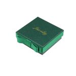 Luxury Green Color Rigid Cardboard Gold Logo Set Jewelry Gift Box With Ribbon