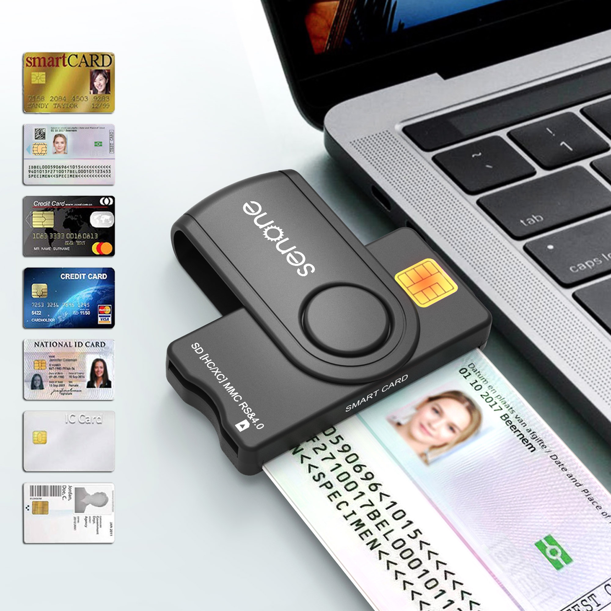 SENONE OEM Hot Selling Multi Card Reader Sim ATM Credit Emv Level 1 Usb Contact IC Chip CAC Card Reader