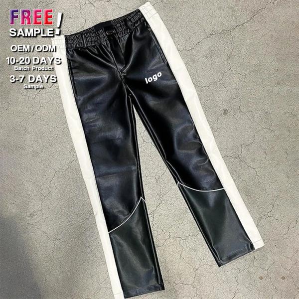 Clothing Manufacturers Custom Embroider Leather Jacket Baggy Sweatpants Jacket Set Sweatsuits Tracksuit Unisex Sets