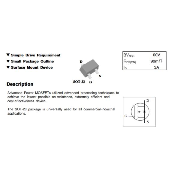 Surface Mount Bipolar AP2310GN For Charging Heads
