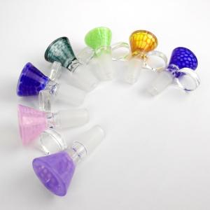 China Round Mouth Glass Bongs Accessories Funnel Bowls Male Joint Small Size factory