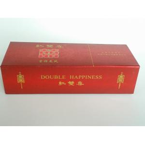 China Embossing Elegant Cigar Gift Boxes Foldable Coated Paper with red factory