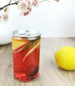 China 210ml Clear Reusable Soda Can Cylindrical Beverage Cans factory