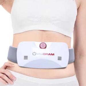 China Embossed Leather Belly Massage Belt Type C Belly Fat Vibration Belt factory