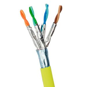 China LSZH Yellow Jacket FFTP CAT8 Cable 22AWG 2000MHz Ethernet High Speed Cable 1000Ft factory