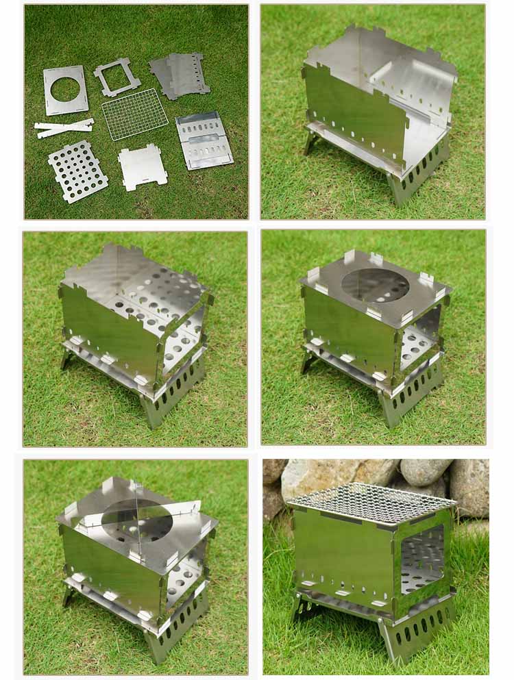 20*15*21 cm or OEM Fire Pits Stainless Steel Mini Foldable Camping Stove for Picnics