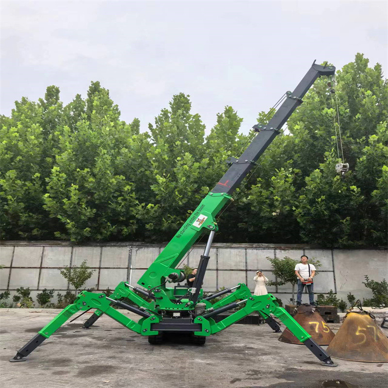 Telescopic 3 Ton Electric Diesel Powered Mini Spider Crane