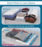 Space Saving Clothes Vac Pack Vacuum Storage Bags Variety Pack with Hand Pump