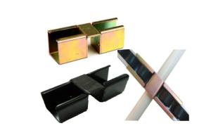 China Black / Golden Metal Roller Track Joint / Connectors 28mm Coated Pipes factory
