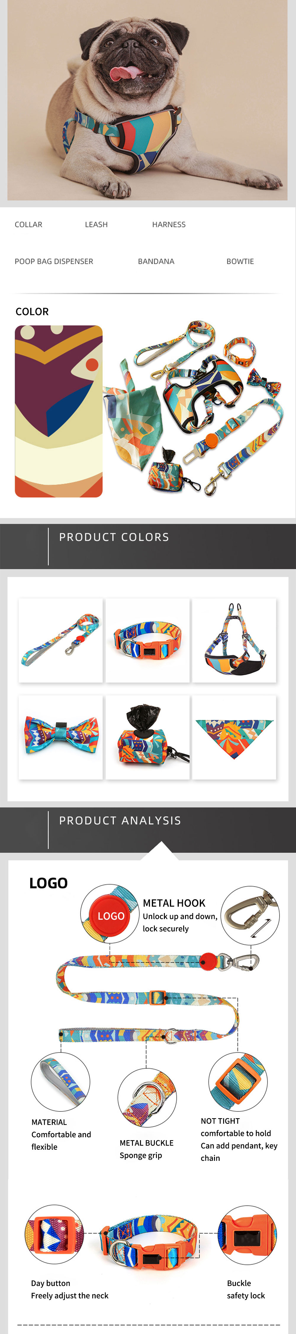 Upgrade Your Dog's Walks with Our Luxurious Reflective Dog Harness and Leash Combo Set