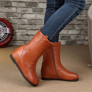 China S027 Handmade original middle tube retro warm women's boots leather women's boots brand foreign trade original single factory
