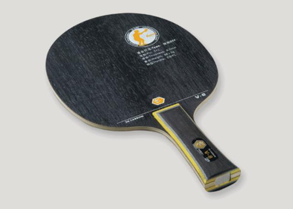 Black Aus 7 Plywood V-8 Table Tennis Blade / Pro Ping Pong Paddles With Strong