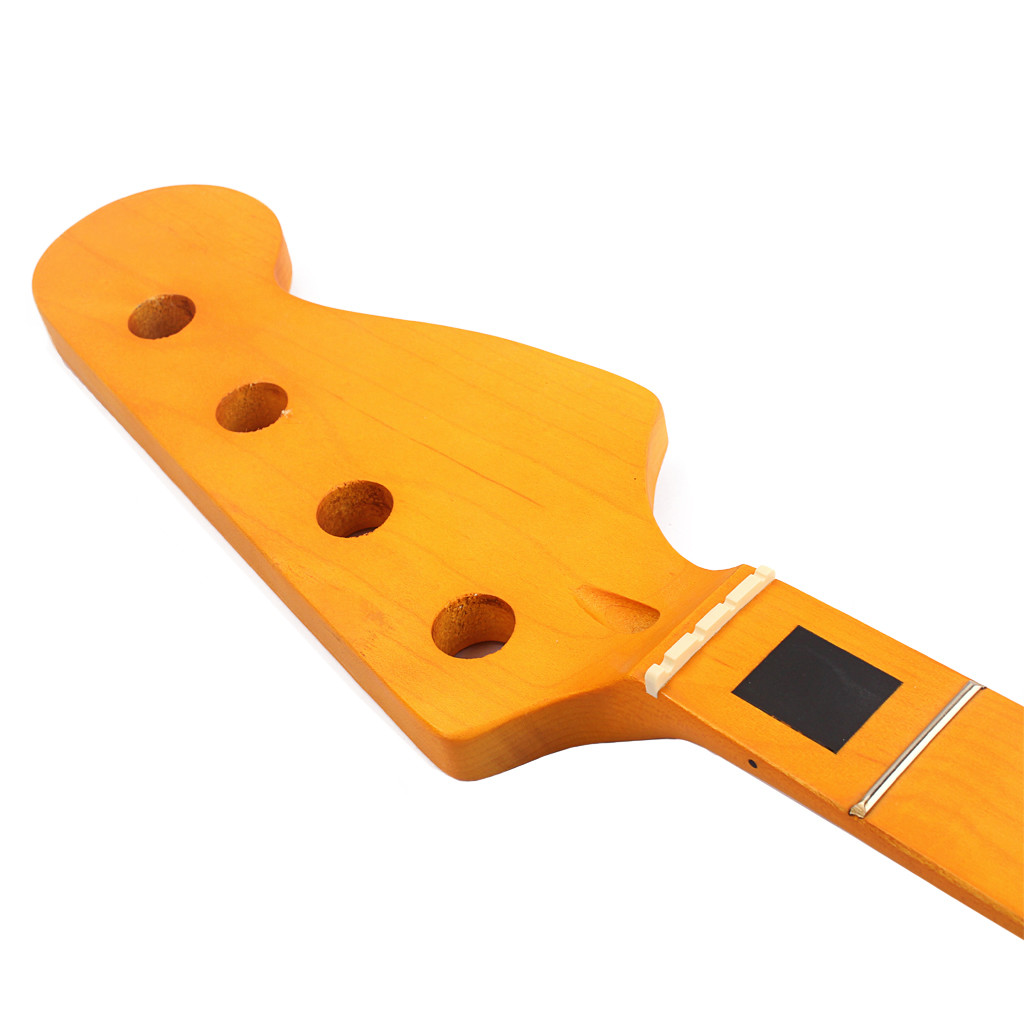 Electric Bass Guitar Neck Gloss Finish 20 Fret Maple Wood Bass Guitar Neck Adjustable Truss Rod
