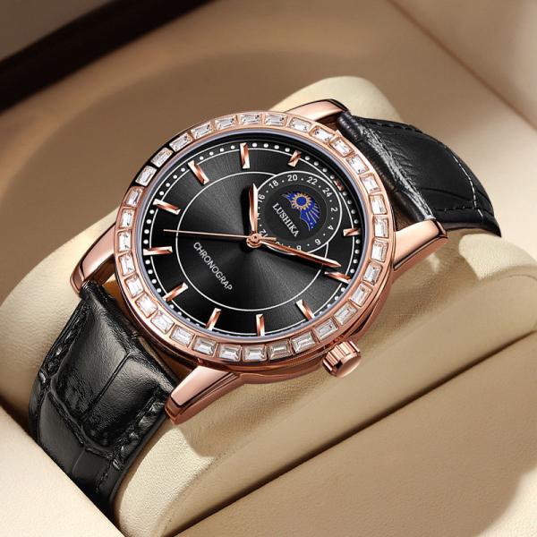 Stainless Steel Bezel Quartz Battery Wristwatches With Customize Dial And Buckle